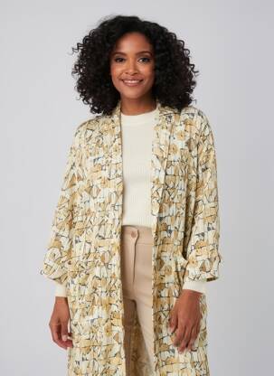 Manteau long poches sans capuche beige SITA MURT femme