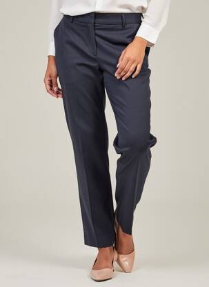 Pantalon chino poches taille haute bleu LEON & HARPER femme