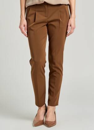 Pantalon slim poches marron WEINBERG femme