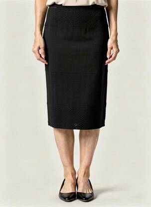 Jupe mi-longue coupe droite noir PAUPORTÉ femme