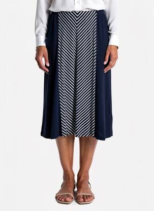 Jupe mi-longue stretch bleu PAUPORTÉ femme