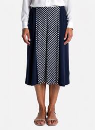 Jupe mi-longue stretch bleu PAUPORTÉ femme
