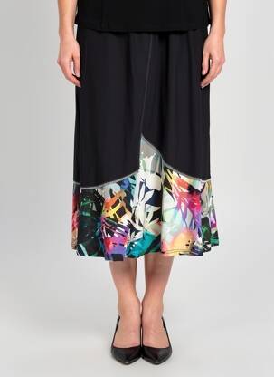 Jupe mi-longue stretch noir PAUPORTÉ femme