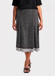 Jupe mi-longue stretch noir PAUPORTÉ femme