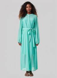 Robe longue manches longues manches longues vert ESSENTIEL ANTWERP femme