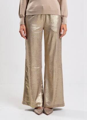 Pantalon flare stretch taille normale or DIEGA femme