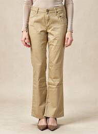 Pantalon flare stretch taille normale beige LEE femme