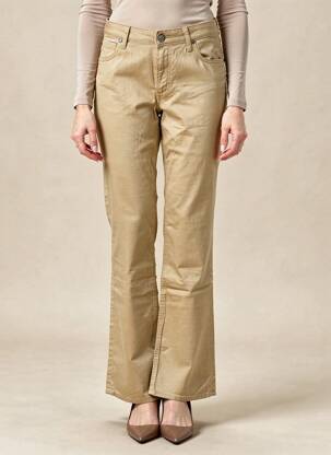 Pantalon flare stretch taille normale beige LEE femme
