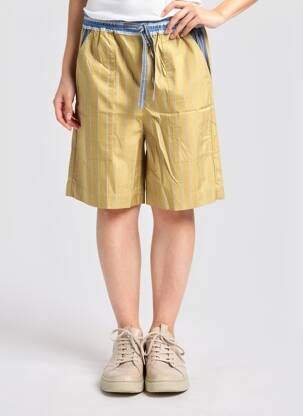 Bermuda taille haute taille haute beige SOEUR femme