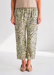 Pantalon 7/8 taille haute taille haute beige HOD femme