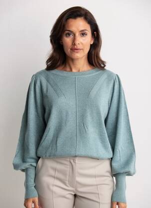 Pull resserrée sur le bas manches longues bleu ZAPA femme