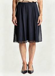 Jupe mi-longue taille normale bleu GUY DUBOUIS femme