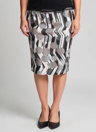Jupe mi-longue stretch noir GUY DUBOUIS femme