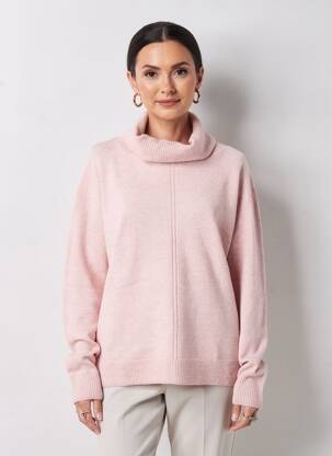 Pull coupe cintrée manches longues rose STREET ONE femme