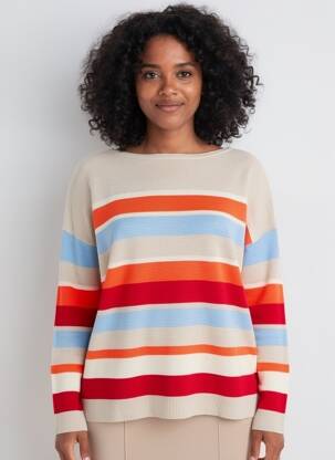 Pull coupe droite manches longues beige CECIL femme