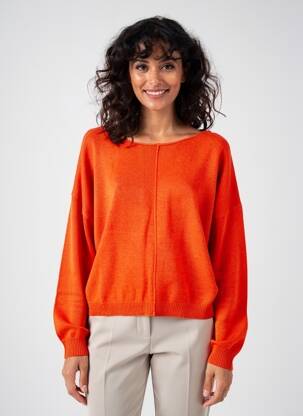Pull coupe droite manches longues orange GARCIA femme