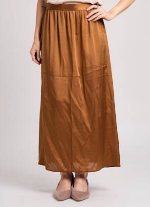 Jupe longue coupe droite marron TRIANA BY C femme