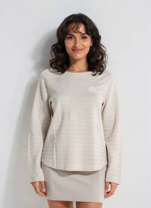 Pull coupe cintrée manches longues beige BETTY BARCLAY femme