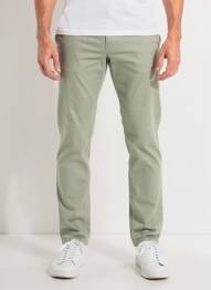 Pantalon chino stretch taille normale vert LA CIBLE ROUGE homme