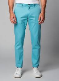 Pantalon chino stretch taille normale bleu LA CIBLE ROUGE homme