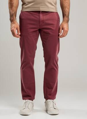 Pantalon chino stretch taille normale rouge TOMMY HILFIGER homme