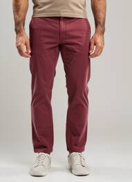 Pantalon chino stretch taille normale rouge TOMMY HILFIGER homme