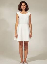Robe courte sans manche sans manche blanc ONE STEP femme