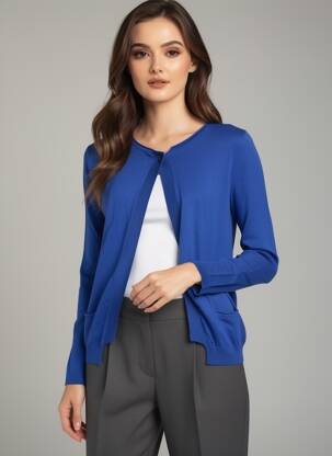 Gilet manches longues coupe cintrée bleu HARRIS WILSON femme