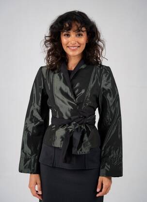 Veste casual coupe cintrée noir SARAH PACINI femme
