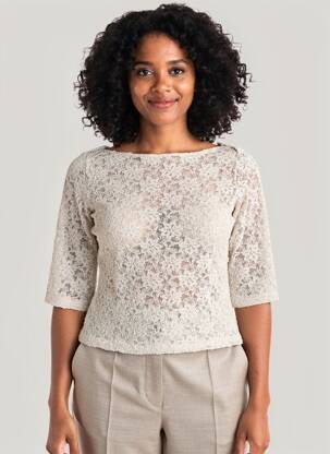Top manches courtes manches courtes beige ANNE FONTAINE femme