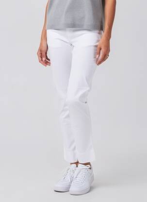 Pantalon slim taille élastique taille normale blanc MYRINE femme
