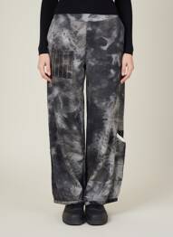 Pantalon large fermeture zip latéral gris ECHAPPEES BELLES femme