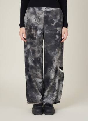 Pantalon large fermeture zip latéral gris ECHAPPEES BELLES femme