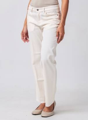 Pantalon droit stretch taille normale blanc NYDJ femme