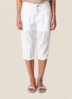Pantacourt coupe droite taille normale blanc ELIANE ET LENA femme
