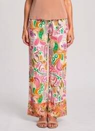 Pantalon droit tissage popeline taille normale rose PAUL BRIAL femme