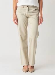 Pantalon droit stretch taille normale beige JOCAVI femme
