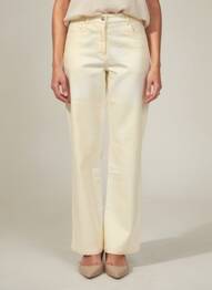 Pantalon droit stretch taille normale beige PAUL BRIAL femme