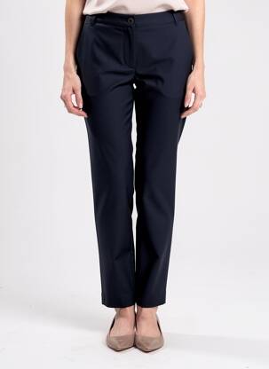 Pantalon slim stretch taille normale bleu RIVIERES DE LUNE femme