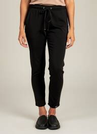 Pantalon slim taille élastique taille normale noir MALOKA femme