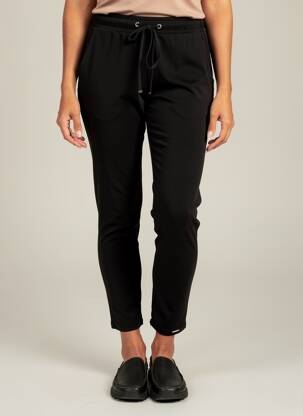 Pantalon slim taille élastique taille normale noir MALOKA femme