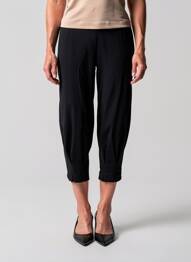 Pantalon 7/8 stretch taille normale noir MALOKA femme