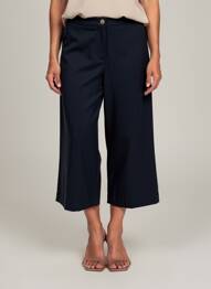 Pantacourt coupe droite taille normale bleu PAUL BRIAL femme