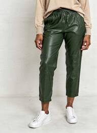Pantalon 7/8 taille élastique taille normale vert OAKWOOD femme