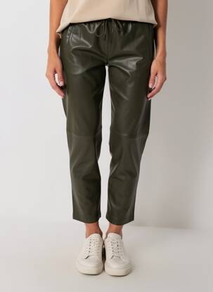 Pantalon 7/8 taille élastique taille normale vert fonce OAKWOOD femme