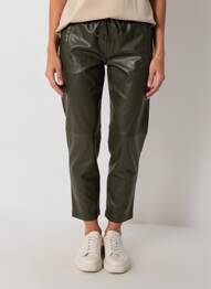 Pantalon 7/8 taille élastique taille normale vert fonce OAKWOOD femme