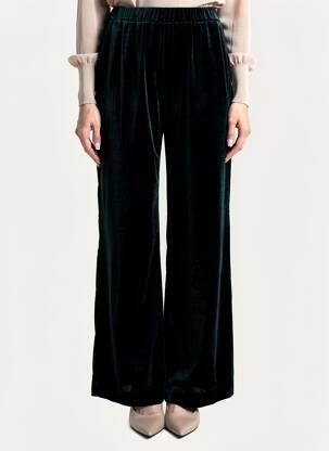 Pantalon large taille normale taille normale vert KARMA KOMA femme