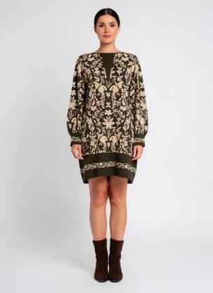 Robe pull coupe cintrée manches longues gris MEISÏE femme
