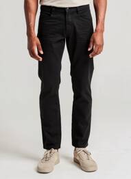 Pantalon droit stretch taille normale noir MUSTANG homme
