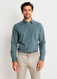 Chemise manches longues imprimé fantaisie bleu JUPITER homme